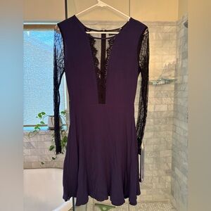 ASTR navy blue and lace cocktail dress. Worn twice.